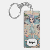 ビーチコーバーの至福パーソナライズされた キーホルダー (正面左)