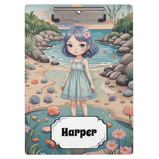 ビーチコーバーの至福パーソナライズされた クリップボード (正面)