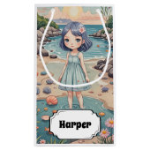 ビーチコーバーの至福パーソナライズされた スモールペーパーバッグ (裏面)