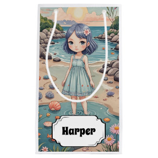 ビーチコーバーの至福パーソナライズされた スモールペーパーバッグ