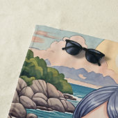 ビーチコーバーの至福パーソナライズされた ビーチタオル (インサイチュ)