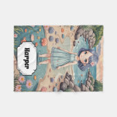 ビーチコーバーの至福パーソナライズされた フリースブランケット (正面(横))