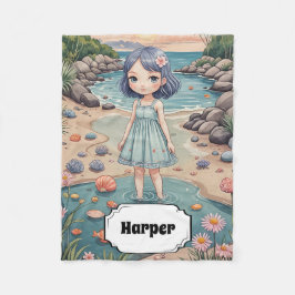 ビーチコーバーの至福パーソナライズされた フリースブランケット