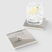 ビーチコーミングウェスティドッグフォトストーンコースター ストーンコースター (横)