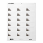 ビーチコーミングウェスティー写真文房具 ラベル (フルシート)