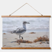 ビーチコーミングシーグルス写真コースト 吊り下げ型タペストリー (正面)