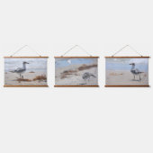 ビーチコーミングシーグルス写真コースト 吊り下げ型タペストリー (トリプル)