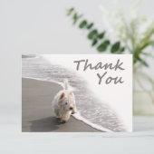 ビーチコーミング ウェスティー 感謝カード 5"x7" (スタンド正面)