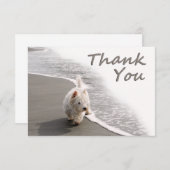 ビーチコーミング ウェスティー 感謝カード 5"x7" (正面/裏面)