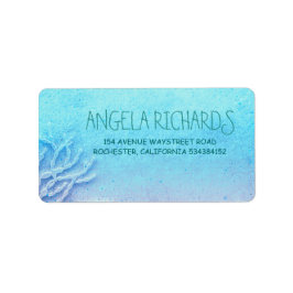 ビーチコーラルターコイズ結婚ズ ラベル