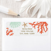 ビーチコーラルリーフシーシェルスターフィッシュ住所 シール (インサイチュ)