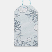 ビーチコーラルリーフシーシェル&スターフィッシュギフトラベル ギフトタグ (裏面)