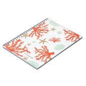 ビーチコーラルリーフシーシェル&スターフィッシュノートブック ノートブック (左側)