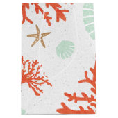 ビーチコーラルリーフシーシェル&スターフィッシュ抱き枕 ミディアムペーパーバッグ (正面)
