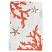 ビーチコーラルリーフシーシェル&スターフィッシュ抱き枕 ミディアムペーパーバッグ (裏面)