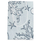 ビーチコーラルリーフシーシェル&スターフィッシュ抱き枕 ミディアムペーパーバッグ (裏面)