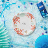 ビーチコーラルリーフシーシェル&スターフィッシュ紙プレート ペーパープレート (パーティー)