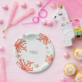 ビーチコーラルリーフシーシェル&スターフィッシュ紙プレート ペーパープレート (パーティー)