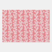 ビーチコーラルリーフパタストライプのーン |色航海の付 ラッピングペーパーシート (正面3)