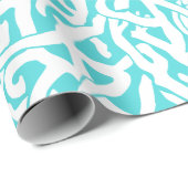 ビーチコーラルリーフパター航海のンホワイトブルー ラッピングペーパー (ロールコーナー)