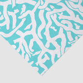 ビーチコーラルリーフパター航海のンホワイトブルー 薄葉紙 (詳細)