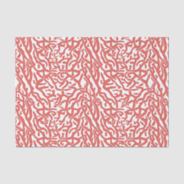 ビーチコーラルリーフ航海のパターンピンク白V2 薄葉紙