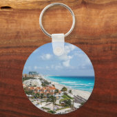 ビーチサイドのカンクン市 キーホルダー (正面)