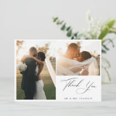 ビーチサイドのパンパモダンススの結婚写真 サンキューカード (スタンド正面)