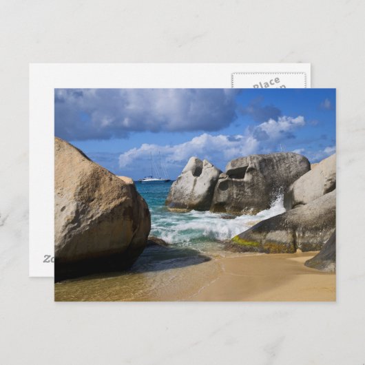 ビーチサイドアットヴァージンゴルダ、英国ヴァージン ポストカード (正面/裏面)