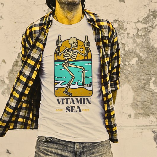 ビーチサイドスカルシュラウド» Tシャツ