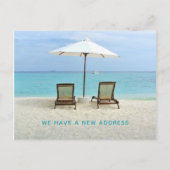 ビーチサイドチェアの新しいアドレス発表 ポストカード (正面)