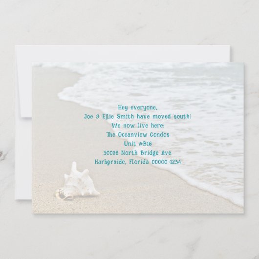 ビーチサイドチェア新しいアドレス発表カード カード (裏面)