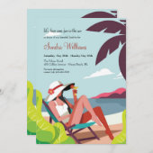 ビーチサイドバチェロレッテ招待状 招待状 (正面/裏面)