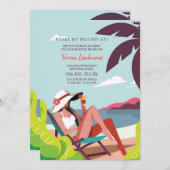 ビーチサイドバチェロレッテ招待状 招待状 (正面/裏面)