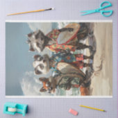 ビーチサイドバンディツスカンク、ラクーン、キツネデコパージュ 薄葉紙 (クラフト)