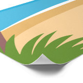 ビーチサイドパラダイスランドスケープ ポスター (角)