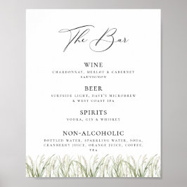 ビーチサイドパンパスグラスバーリスト ポスター