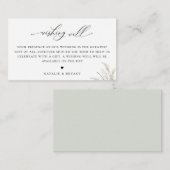 ビーチサイドパンパスグラス結婚ズの願い事は上手く エンクロージャーカード (正面/裏面)