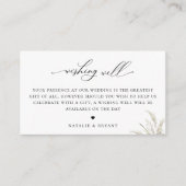 ビーチサイドパンパスグラス結婚ズの願い事は上手く エンクロージャーカード (正面)