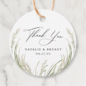 ビーチサイドパンパスグラス ウェディング サンクス フェイバータグ (正面)