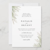 ビーチサイドパンパス草の結婚式招待状 招待状 (正面)