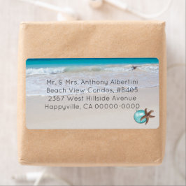 ビーチサイドリビング中サイズのクリスマスオプション ラベル