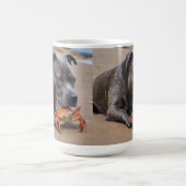 「ビーチサイド仲間たち – ふわふわでカニ仲間たち」 コーヒーマグカップ (中央)