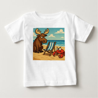 ビーチサイド対決!誰が席をゲットする?キッズTシャツ ベビーTシャツ