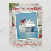 ビーチサインメリークリスマスカード シーズンカード (正面/裏面)