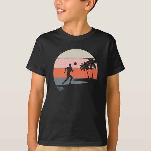 ビーチサッカースポーツレトロヴィンテージ贈与 Tシャツ (正面)