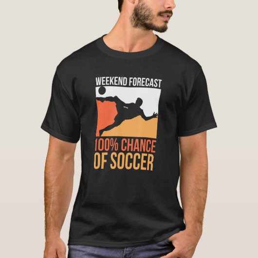 ビーチサッカー週末予測L 100サッカーLベア Tシャツ (正面)
