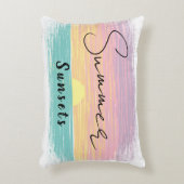 ビーチサマーサンセットインパステル アクセントクッション (正面(垂直))