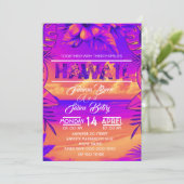 ビーチサマートロピカルブライダルシャワー招待状 シーズンカード (スタンド正面)