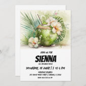 ビーチサマーパーティの招待状 招待状 (正面/裏面)